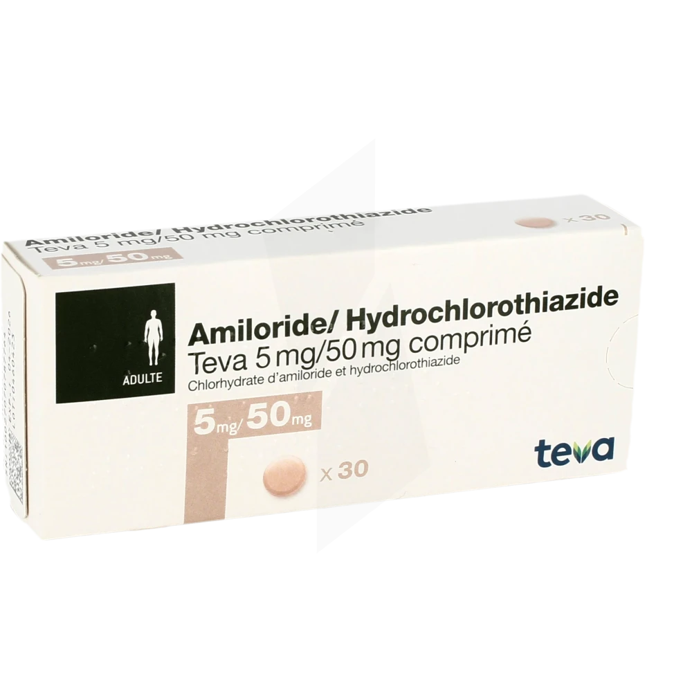 AMILORIDE/HYDROCHLORO TEVA 5/50MG CPR BT30